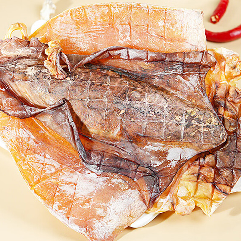 绿帝墨鱼干肉质紧实肥厚体型完整劲道有韧性淡晒入味咸淡适中335g高清大图