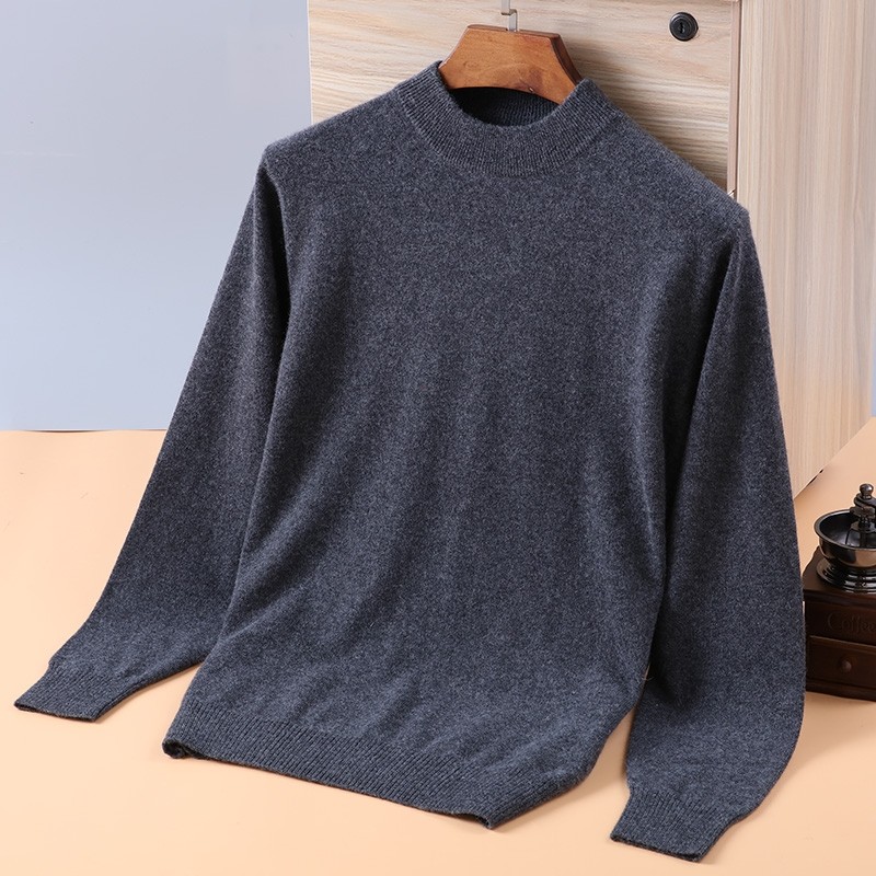 男装针织羊毛衫男款套头毛衣男式秋冬纯色毛线衣服专柜同参数