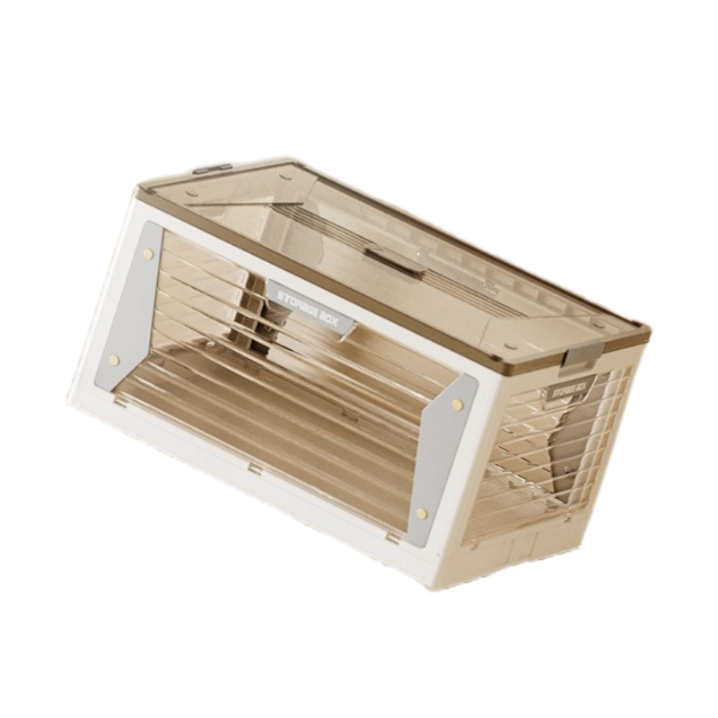 华普思多层折叠柜五开门家用衣服棉被收纳箱学生书本收纳盒储藏零食玩具白色小号27L单层(4个小轮子+1个盖子+一个箱体)