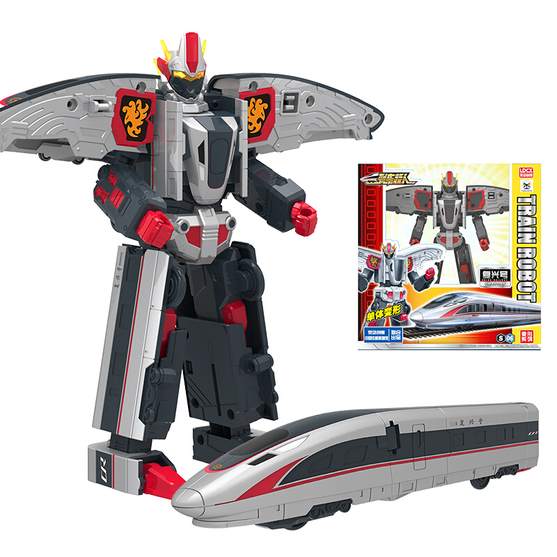 灵动创想列车超人变形金刚玩具男孩女孩复兴号火车高铁合体机器人机甲列车超人单体变形-复兴号CR400AF CT6892