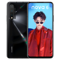 华为(HUAWEI)华为nova6 4G 全网通 8GB+128GB 亮黑色 麒麟990 前置广角双摄 3200万自动对焦 移动联通电信4G拍照智能手机 双卡双待
