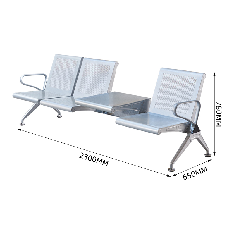 中豫鑫泽 ZYXZ5021034 连排椅机场椅公共座椅长椅等候椅 三人位加茶几高清大图
