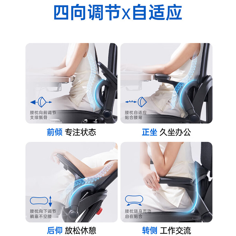 西昊 B300-PRO-101-JT 人体工学椅 黑色 电竞椅办公椅电脑椅高清大图