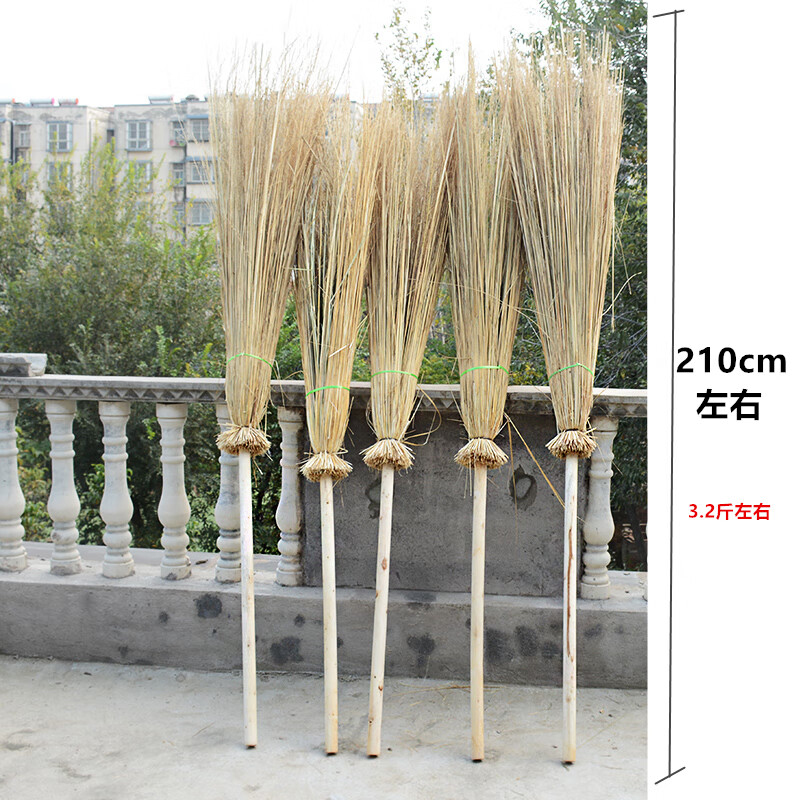 谋福 芨芨草大扫把植物织机扫把 环卫大笤帚保洁用品扫帚(10件装)高清大图