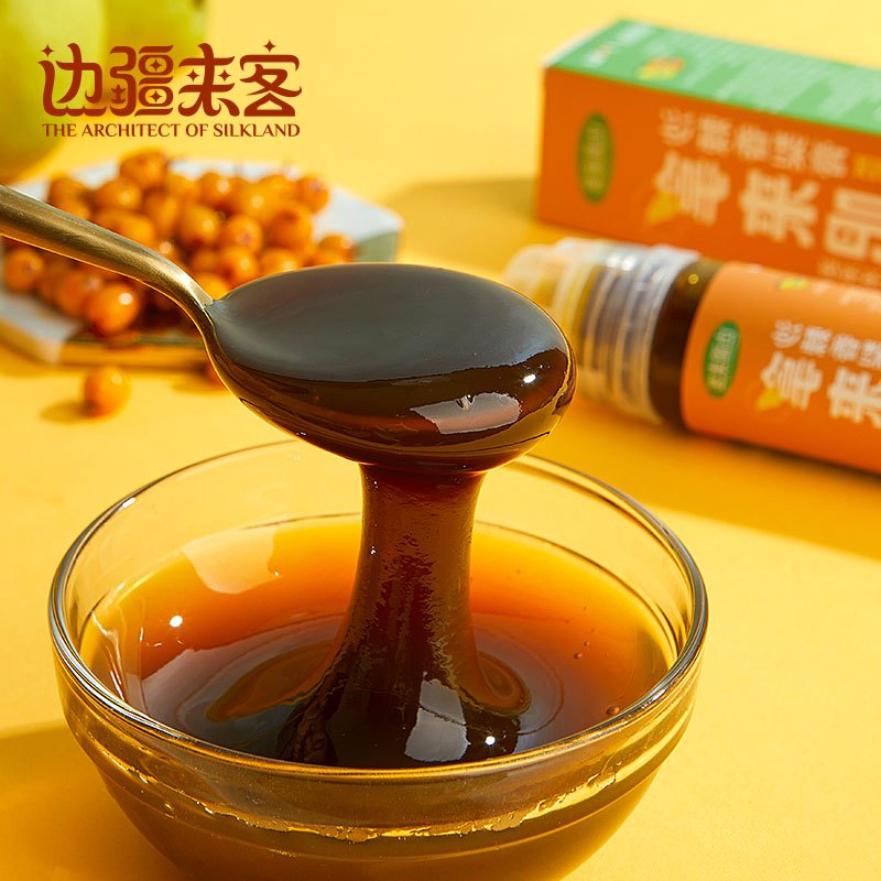 边疆来客 拿来吧梨130g*1瓶沙棘香梨膏润喉果酱新疆特色休闲零食新疆香梨熬制而成糖果瓶装