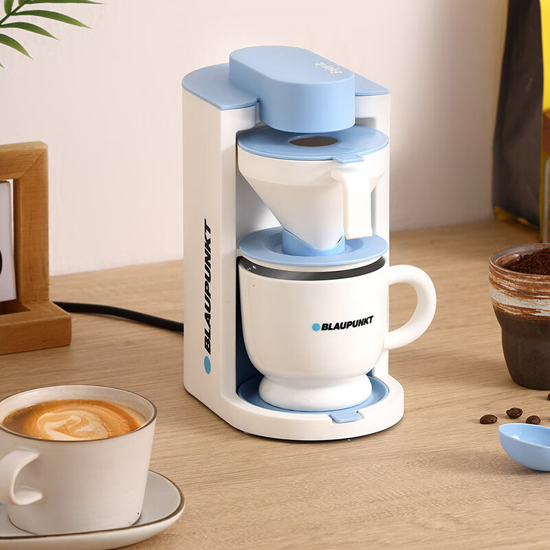 蓝宝 家用小型滴漏式咖啡机 BP-KF821D 蓝白色高清大图