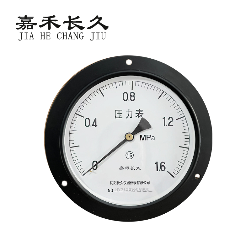 嘉禾长久 轴向带边压力表检测型 Y150ZT 块 0-1.6MPA