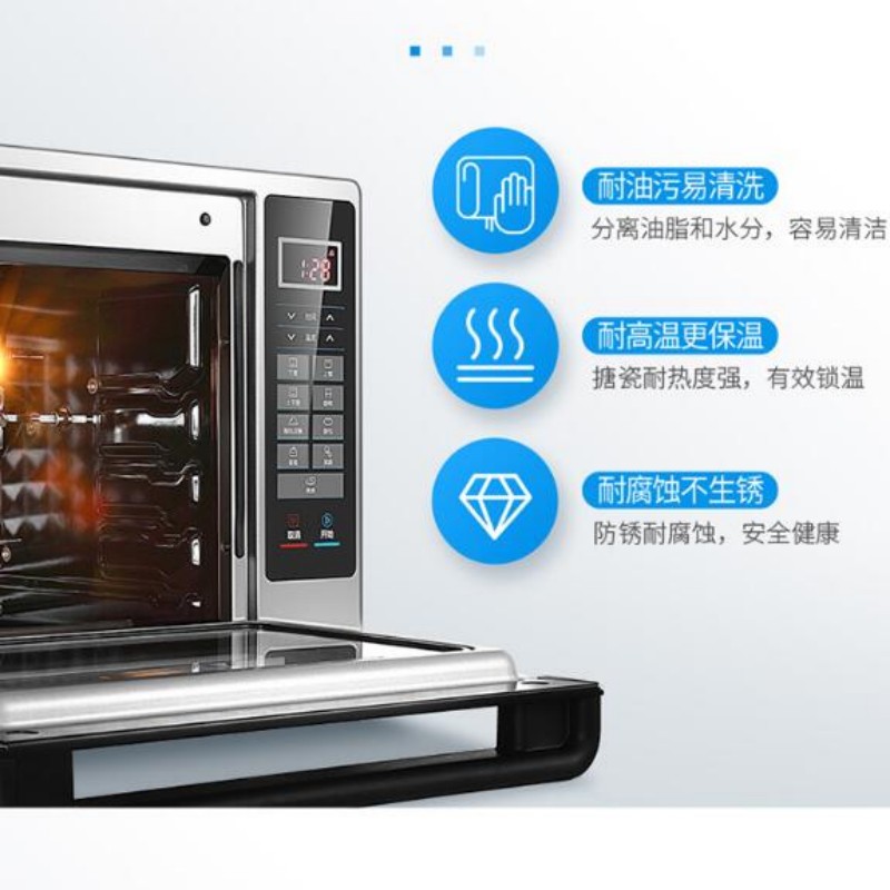美的(Midea)32升多功能电烤箱智能菜单 搪瓷内胆 双层隔热门T4-L326F高清大图