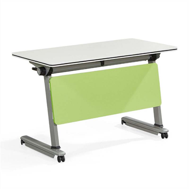 迈亚折叠培训桌翻转课桌椅双人多功能课桌组合办公桌拼接会议桌视频