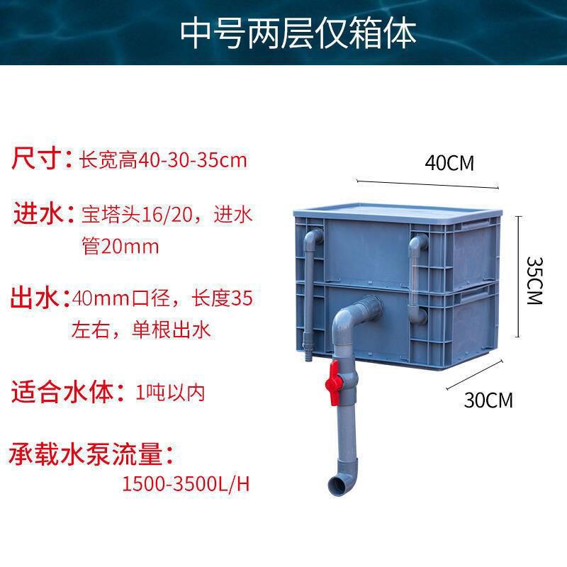 鱼缸鱼池过滤箱周转箱过滤家用水循环系统锦鲤上过滤自制滴流盒