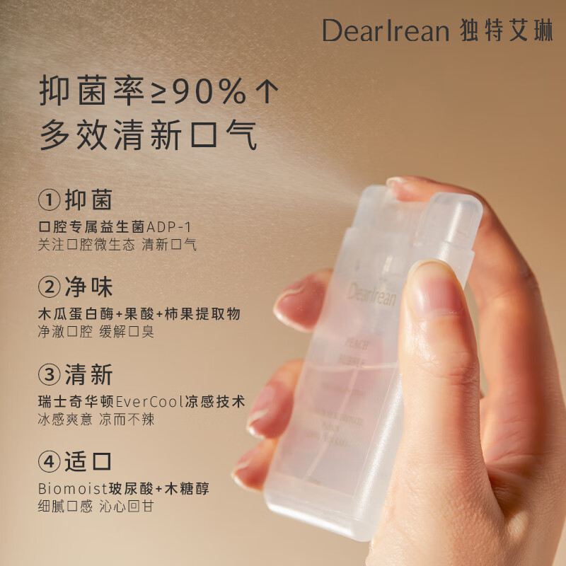 独特艾琳清新口腔喷雾清桃气泡 17ml高清大图