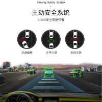 凌度(BLACKVIEW)新款行车记录仪前后双录高清夜视凌渡汽车360全景流媒体一体 黑色 套餐一