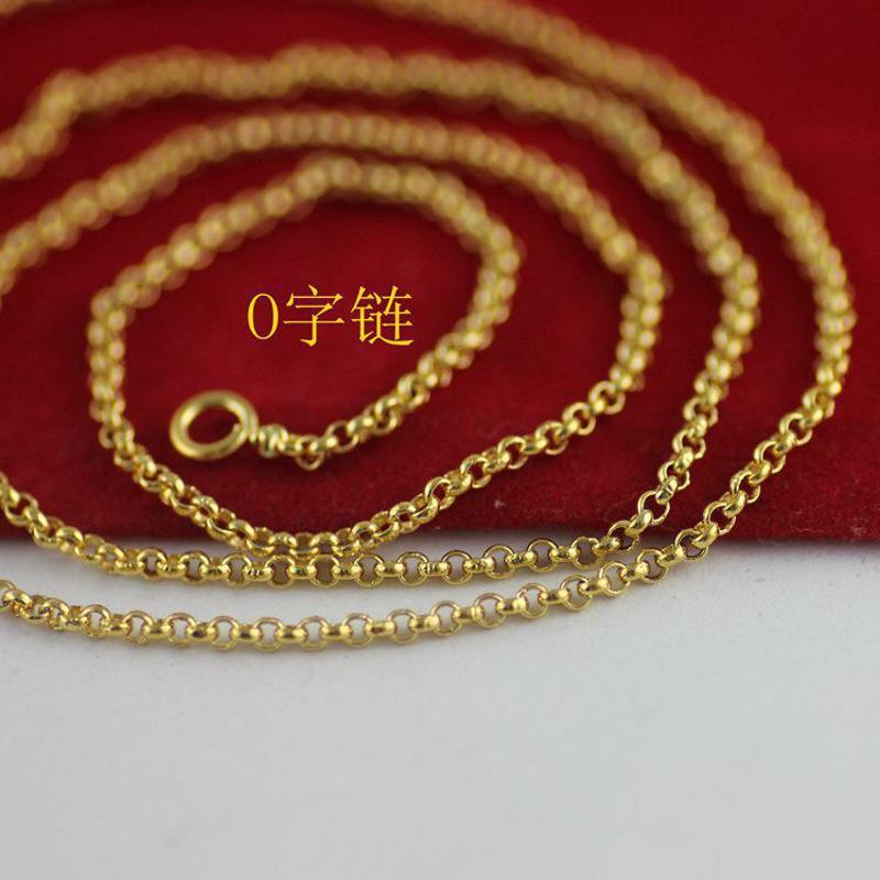 项链饰品黄铜镀金盒子链水波链瓜子链蛇骨链PTHS8478送女朋友七夕情人节礼物