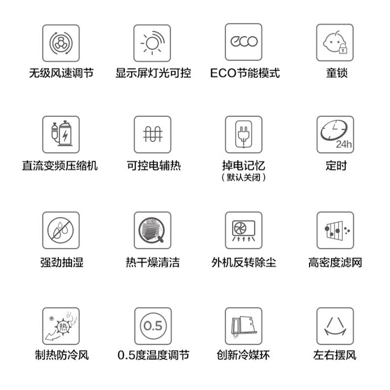 美的(Midea)KFR-50GW/G1-1A 2匹 变频冷暖 空调挂机 一级能效 标准安装(LT)