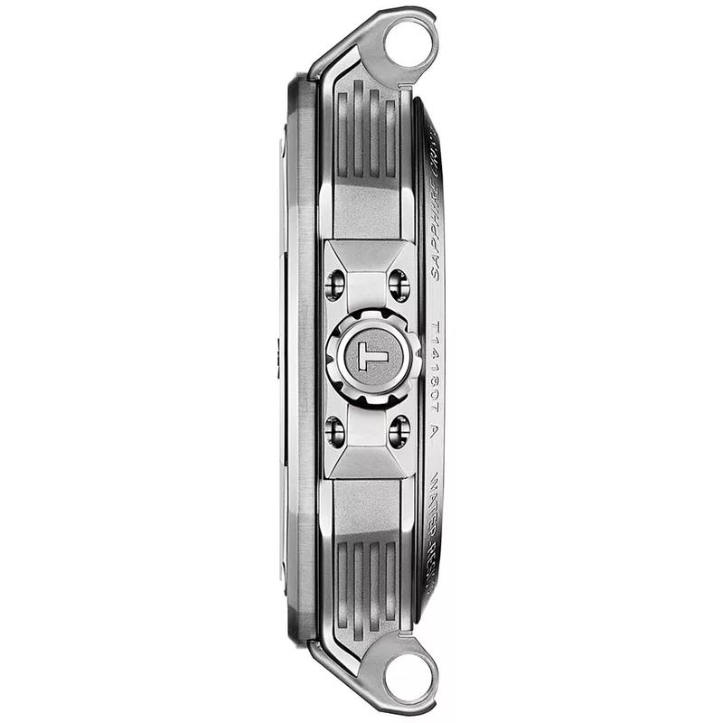 TISSOT 瑞士自动机械男表mm蓝盘米防水不锈钢腕表高清大图