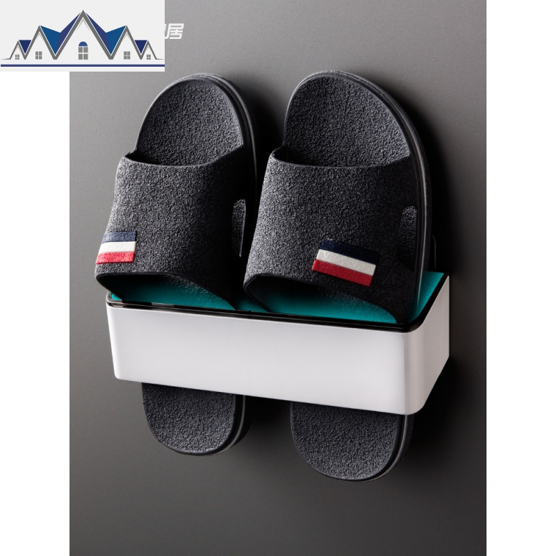 浴室壁挂式拖鞋架黑科技免打孔家用卫生间收纳鞋架省空间鞋架 三维
