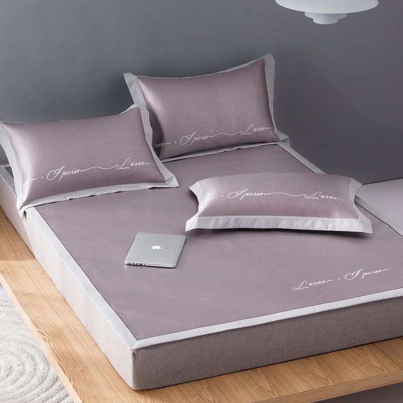 夏季冰丝凉席夏天床笠款防滑三件套1.8m1.5米床空调席子软可折叠_248高清大图