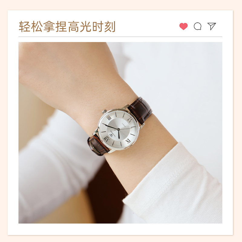 天王手表女士简约休闲皮带石英表新款正品时尚百搭气质腕表3702高清大图