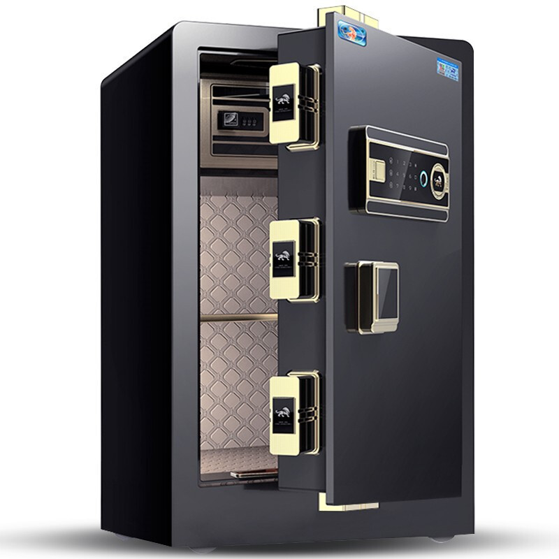 虎牌保险柜 家用小型60cm全钢防盗入墙保管柜指纹密码办公保险箱 博瑞