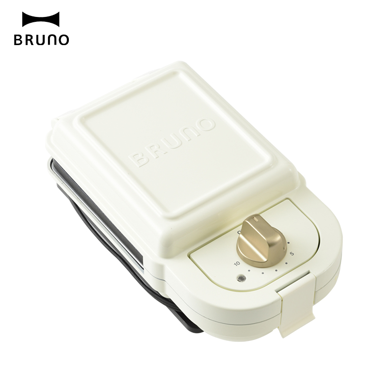 日本BRUNO 轻食机Mini标配(轻食机+三明治盘x2)-珍珠白-BOE043-WH烤面包机三明治家用早餐机