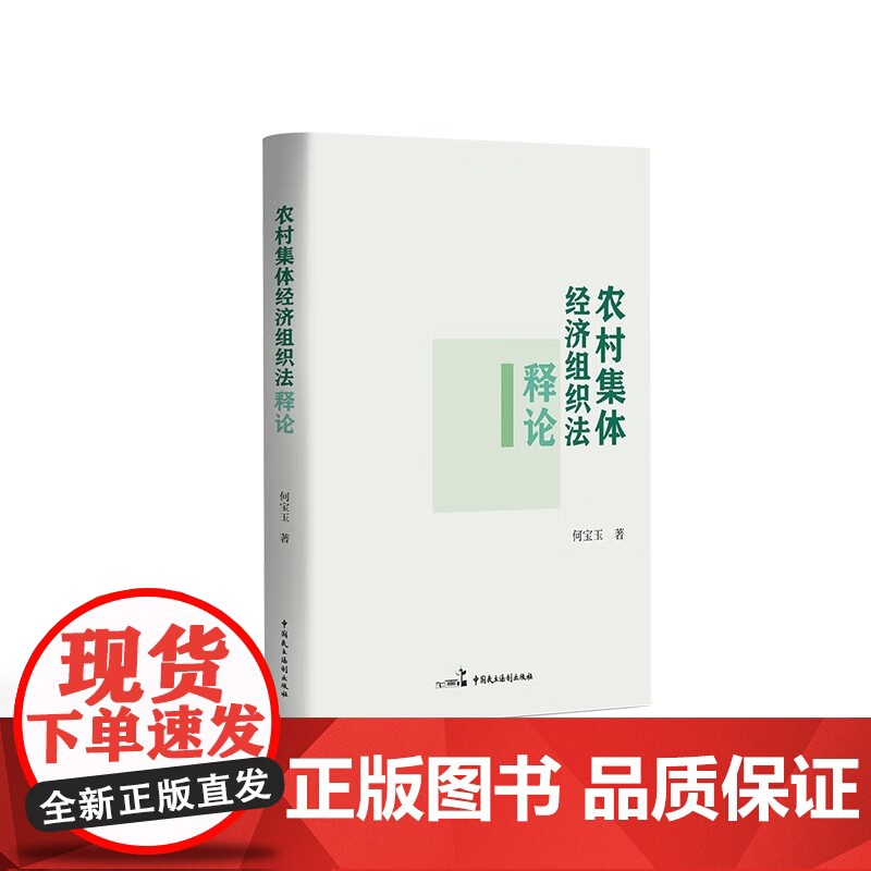 2025新书 农村集体经济组织法释论 何宝玉 著 中国民主法制出版社 9787516237489高清大图