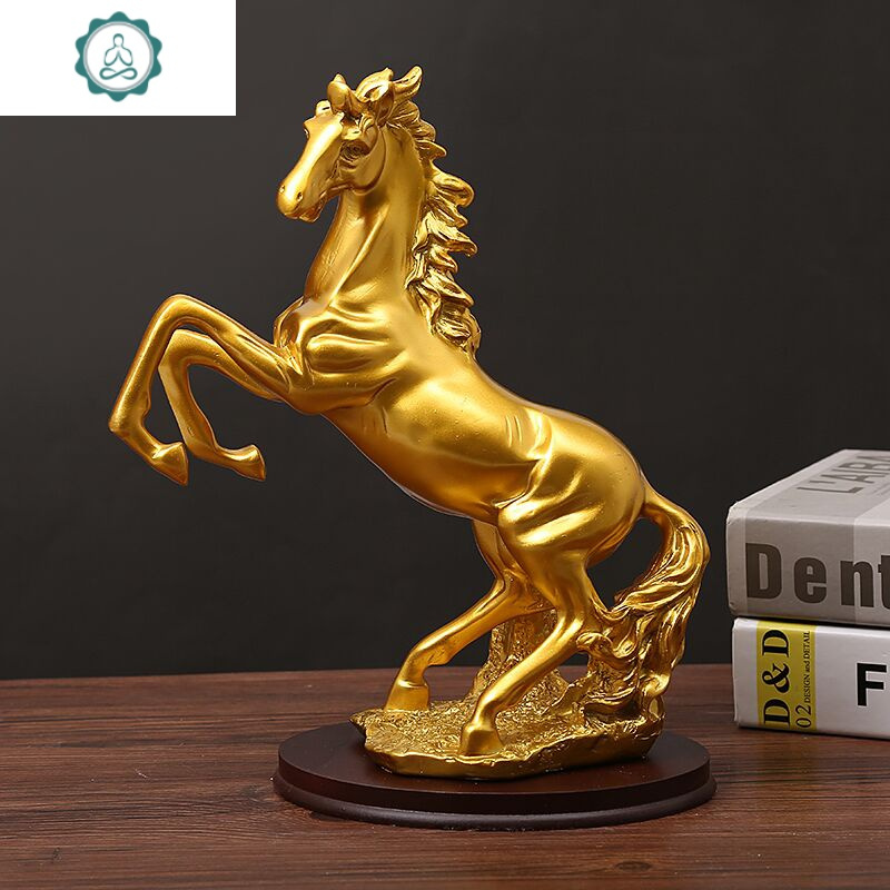 欧式复古马到成功客厅摆件家居饰品酒柜中式书房装饰品