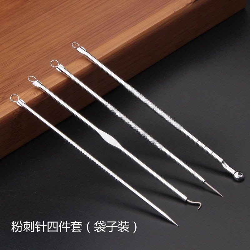 不锈钢粉刺针夹祛痘痘针去黑头脂肪粒器美容工具套装图片
