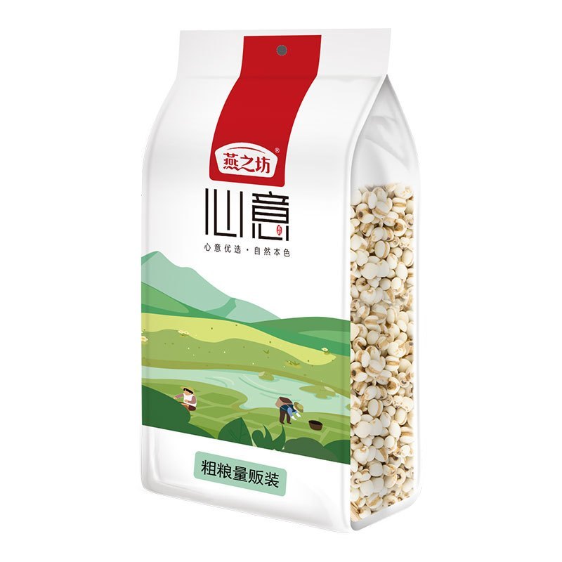 燕之坊 薏仁雪米 心意系列 薏仁米 薏米 五谷杂粮 薏米仁 1kg 量贩装（真空包装）