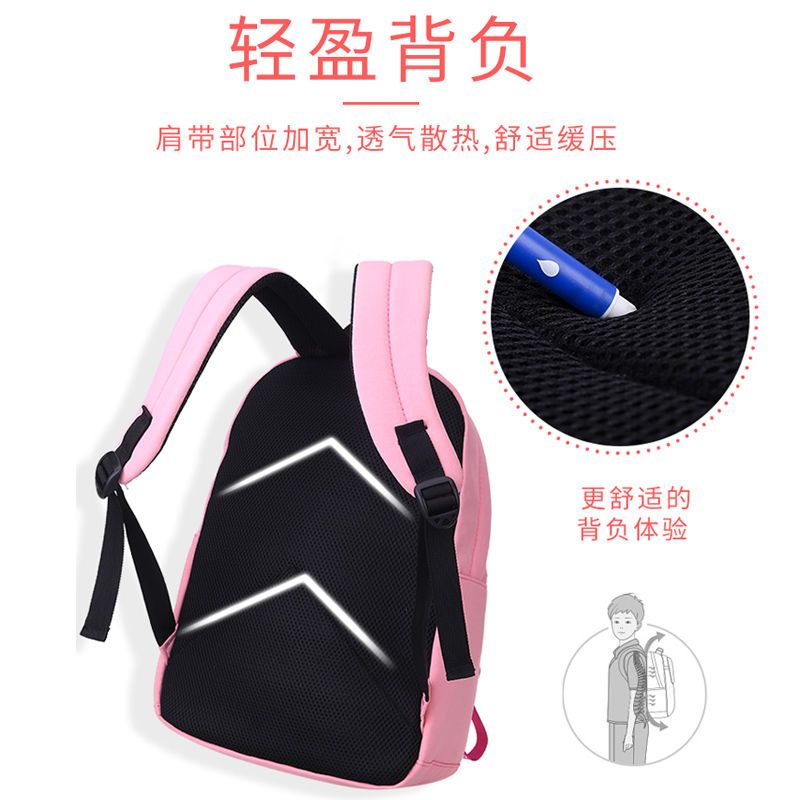 小学生书包男孩1-3-6年级儿童6-12周轻减负护脊女生韩版双肩背包 228-1天蓝小号 无礼品