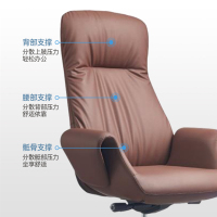 臻远 ZY-6741 办公椅转椅商务椅老板椅轻奢书房椅高靠背学习椅 彩色牛皮