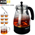 三维工匠煮茶器蒸汽黑茶普洱专用电热泡茶烧水一体智能家用加厚玻璃养生壶 经典黑送茶刀分茶套装茶具