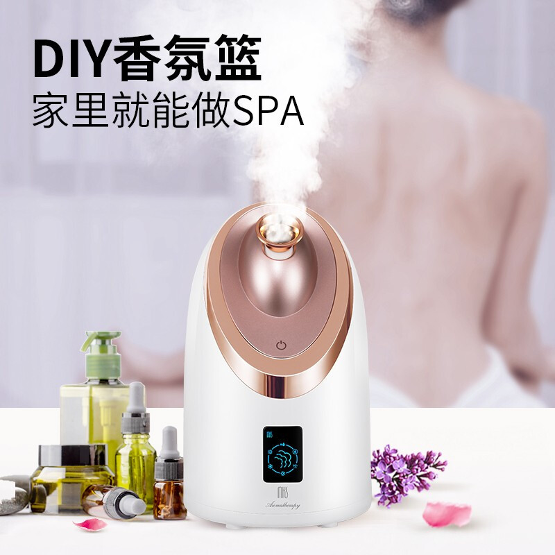 美克斯(MKS)蒸脸器 NV8385触屏补水保湿仪家用美容仪器冷热香薰蒸脸器 脸部加湿器 防尘蒸脸仪补水仪