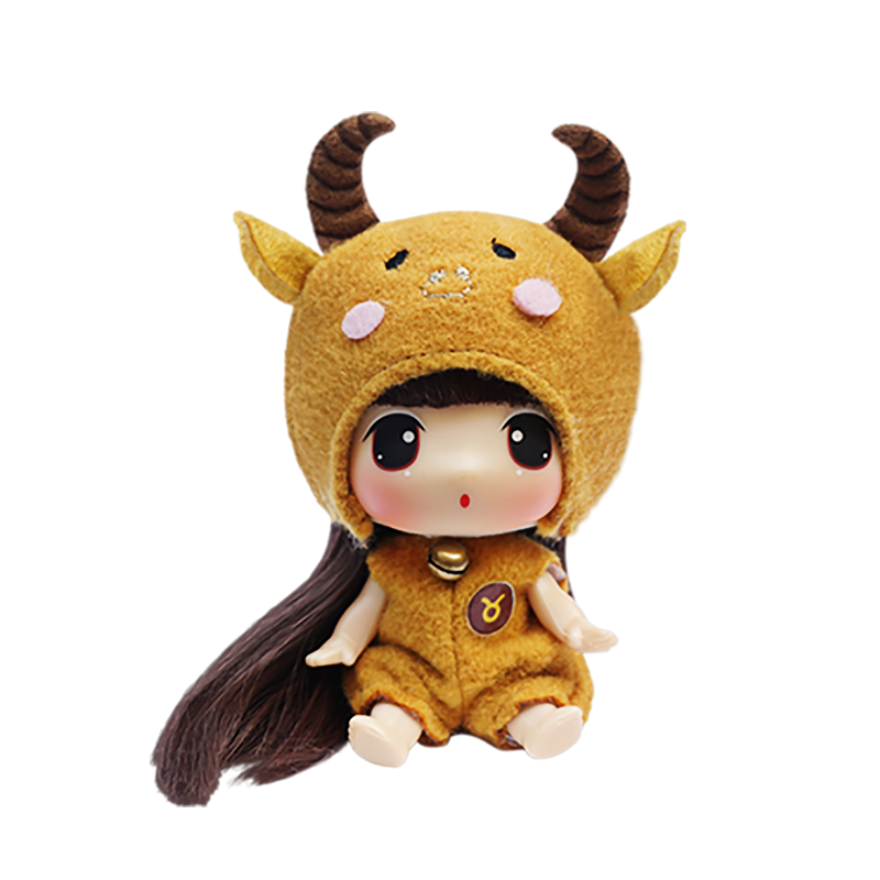 女孩男孩玩具精美礼物冬己9cm十二星座娃娃金牛座fde0904