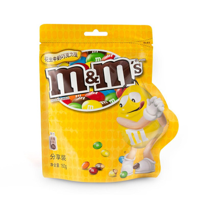 德芙(Dove) M&M’s 彩豆分享装花生牛奶巧克力豆 160g/袋装 休闲 零食 巧克力