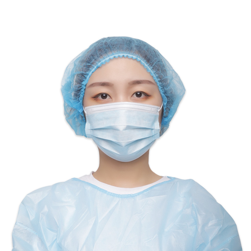 医用帽(条形帽)100支装一次性医护成人头罩医用帽子头套隔离防护用品