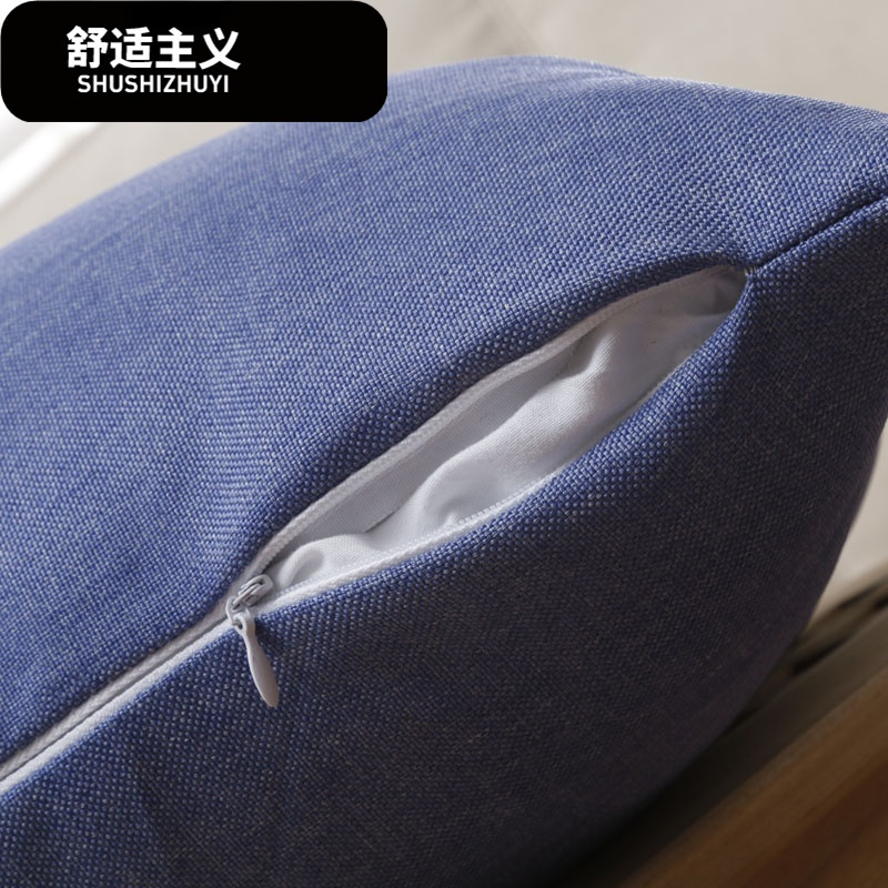纯色简约现代抱枕套大靠垫沙护腰靠汽车靠垫腰枕床头抱枕不含芯