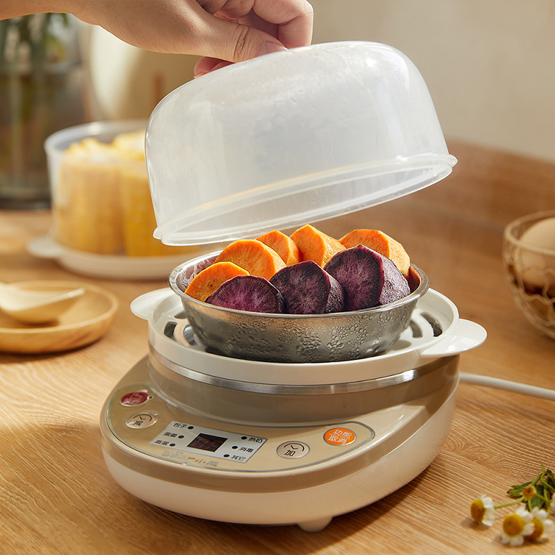 小熊(Bear)煮蛋器 双层全自动断电 微电脑预约定时 家用蒸煮多功能蒸蛋器 蛋羹机ZDQ-C14A1