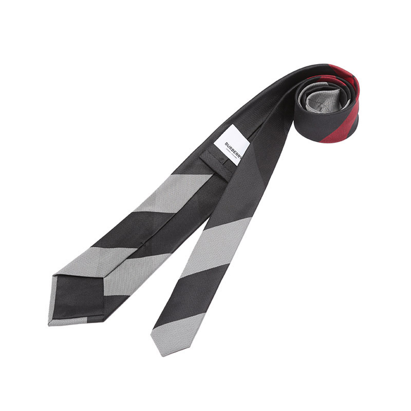 博柏利burberry男款丝质大号格纹经典剪裁领带8017275