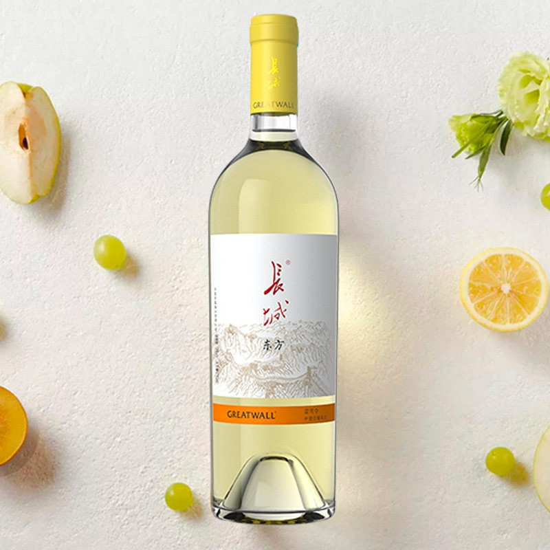 长城 东方系列 雷司令13%vol半甜白葡萄酒750ml单瓶装 甜酒 长城葡萄酒 红酒