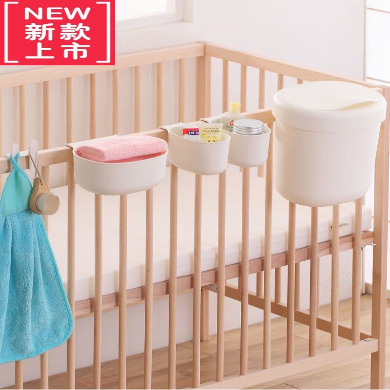可莉允婴儿床挂袋多功能尿布尿不湿收纳袋挂袋挂篮收纳盒床边围栏置物架图片
