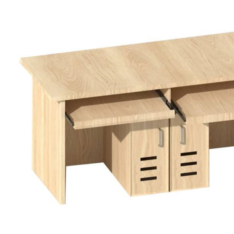 宗泊檬办公桌双人位1300*550*760mm张高清大图