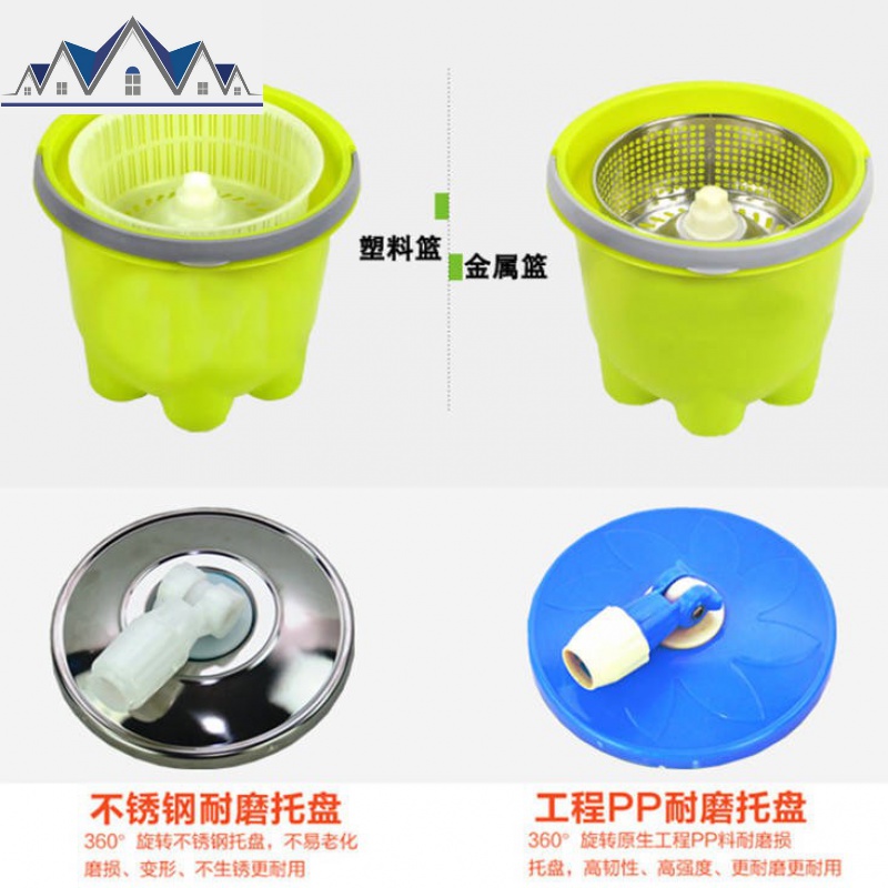 单桶拖把桶旋转单桶家用拖布桶不锈钢单筒旋转甩干桶免手洗墩布. 三维工匠高清大图