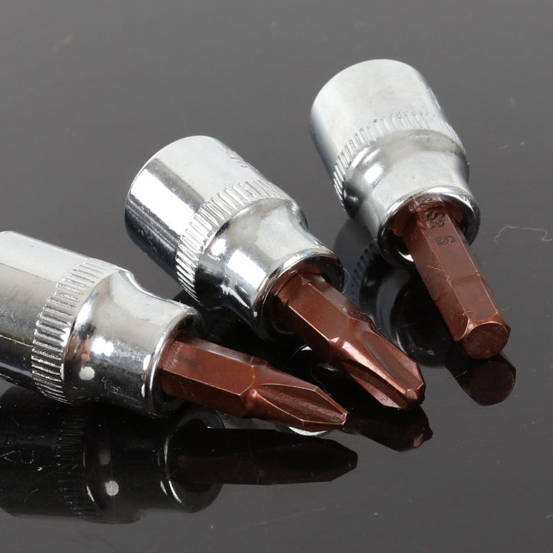 s2小飞批头1/4寸 套筒批头t30梅花内六角套筒头内六花螺丝刀工具|米字1/4PZ1