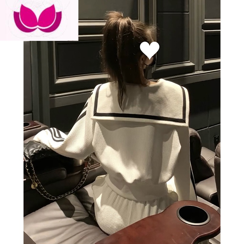 七斓女装2023新款茶系穿搭配一整套气质名媛盐系轻熟卫衣套装高清大图