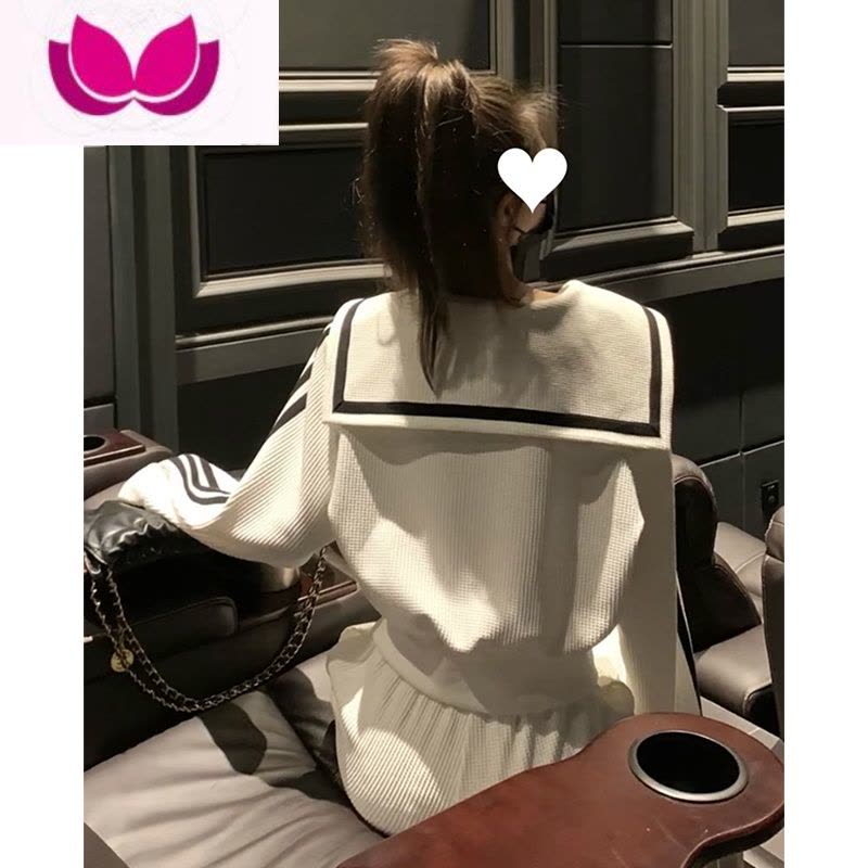 七斓女装2023新款茶系穿搭配一整套气质名媛盐系轻熟卫衣套装图片