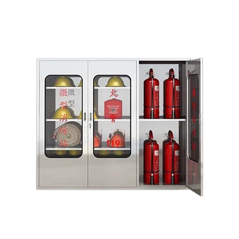 正斌311不锈钢柜消防救援器材箱防护用品柜室外微型消防站高1800*宽1500*深400(加厚201材质)不含器材高清大图