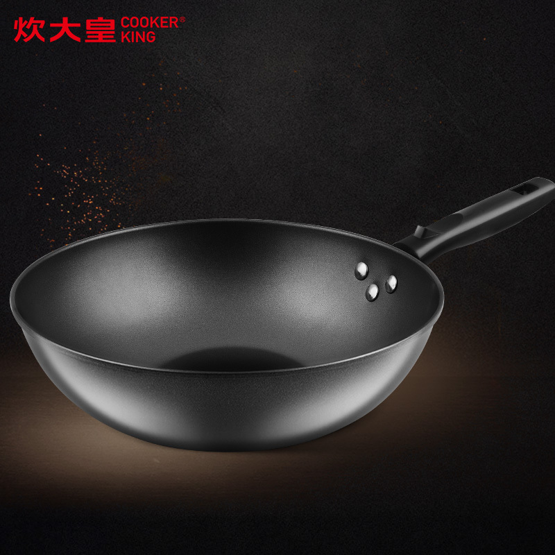炊大皇(COOKER KING)无涂层铁质炒锅30cm通用无盖CKN7630J炒菜更健康高清大图