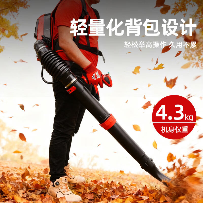 林晟锂电背负式吹风机吹树叶大功率除尘吹灰鼓风机大棚吹雪机LS880L高清大图