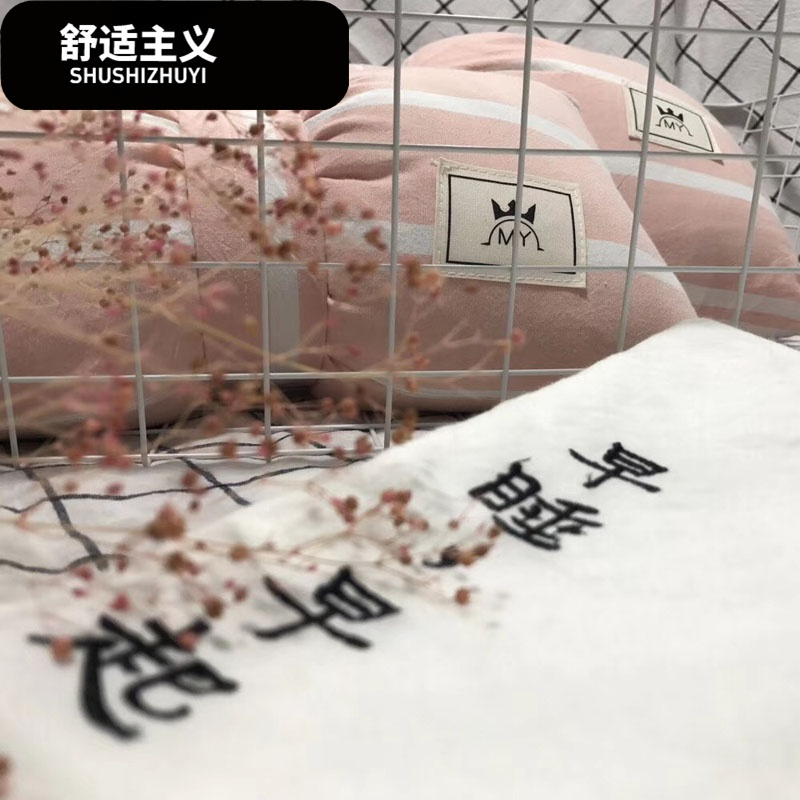汽车靠枕颈枕沙ins靠垫床头卧室少女心蝴蝶结抱枕北欧腰垫全棉