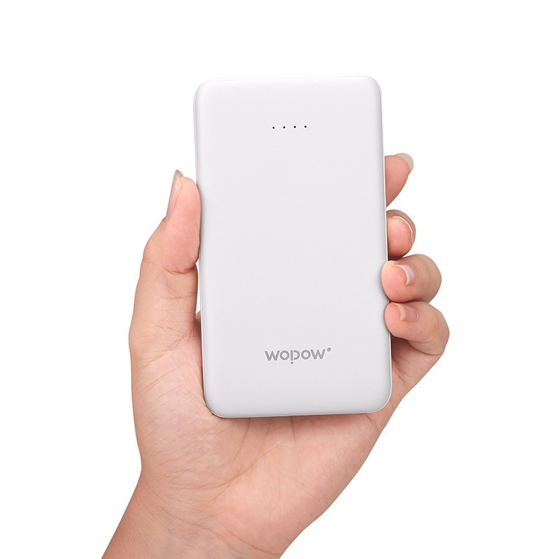 wopow沃品l05充电宝5000毫安充电宝移动电源安卓苹果手机通用白色5000